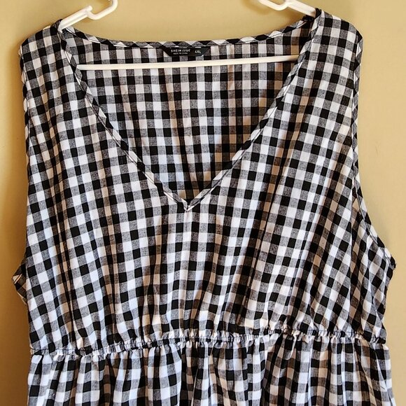 SHEIN - Frill Trim Gingham Dress 4XL (20) New - Picture 3 of 6